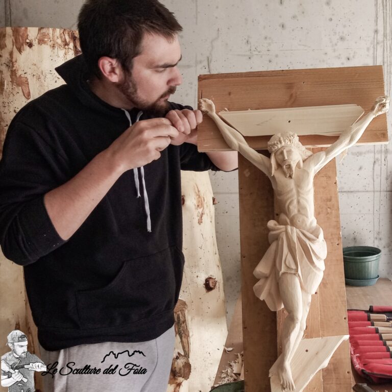Le sculture del Foia - Marco Valt al lavoro